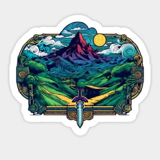 Timeless Gaming Adventure: Whimsical Art Prints Featuring Classic Games for Nostalgic Gamers! Sticker